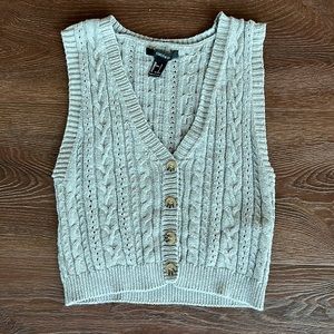 Gray Knitted Vest Small Size